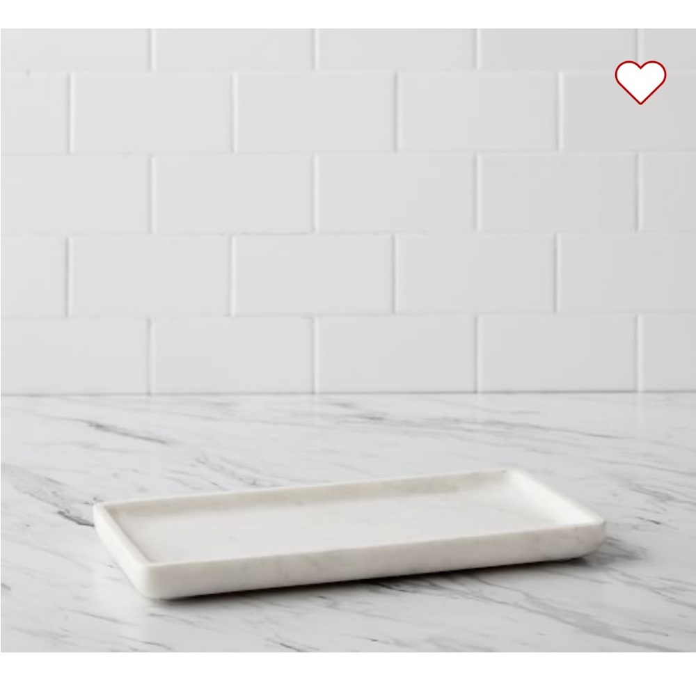 Frost marble bathroom tray Pottery Barn